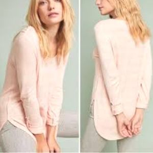 ANTHROPOLOGIE AKEMI + KIM PULLOVER  PALE PINK PULLOVER SWEATER SIZE XS